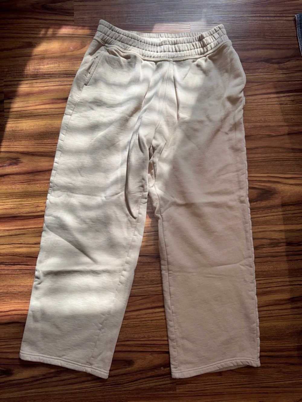 Beige Cozy Track Pants - Women